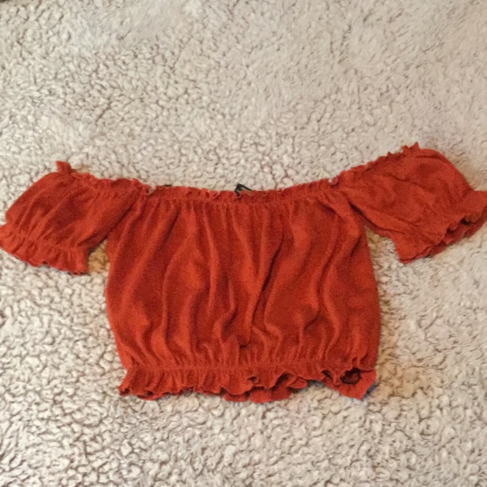 Ruffled Peasant Crop Top